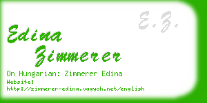 edina zimmerer business card